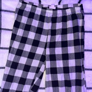 Black and White Plaid PJ Pants